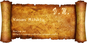 Vasas Mihály névjegykártya