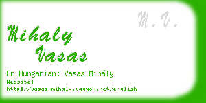 mihaly vasas business card